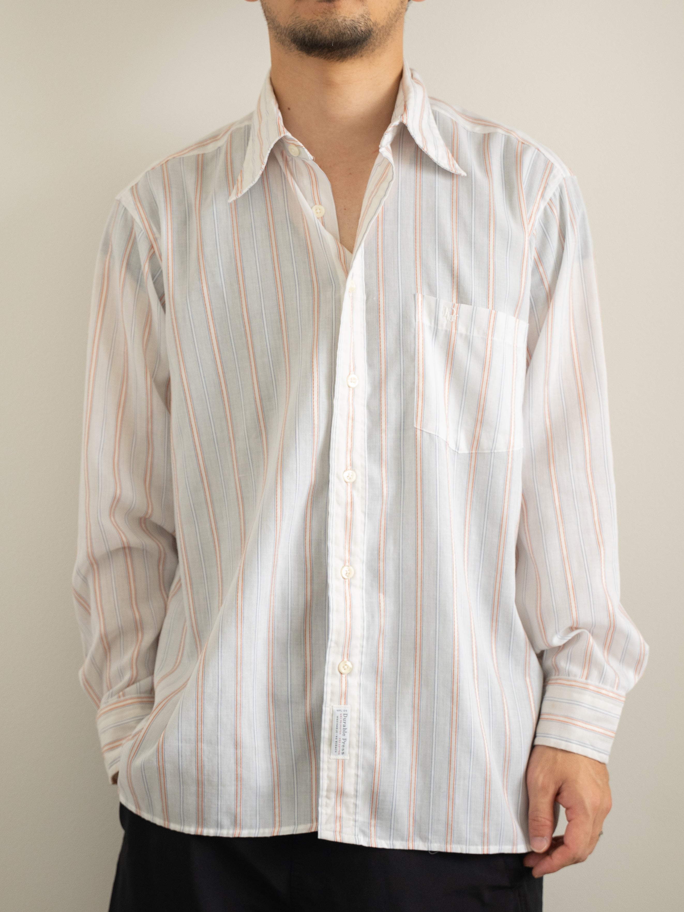 "Christian Dior" 80s Stripe Shirt