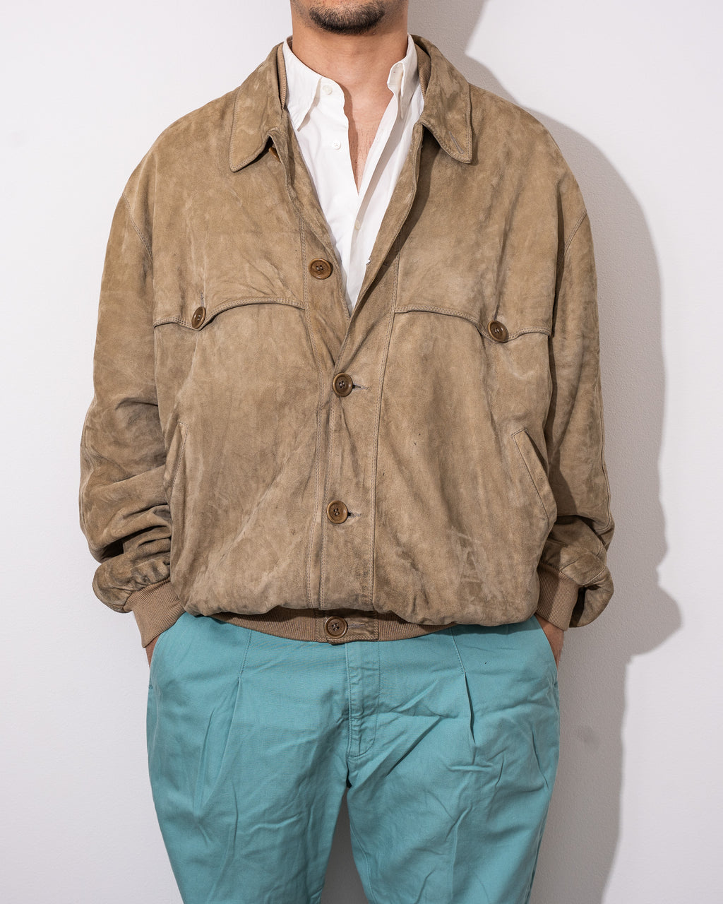 "Italian Vintage" Polyester Suede Jacket
