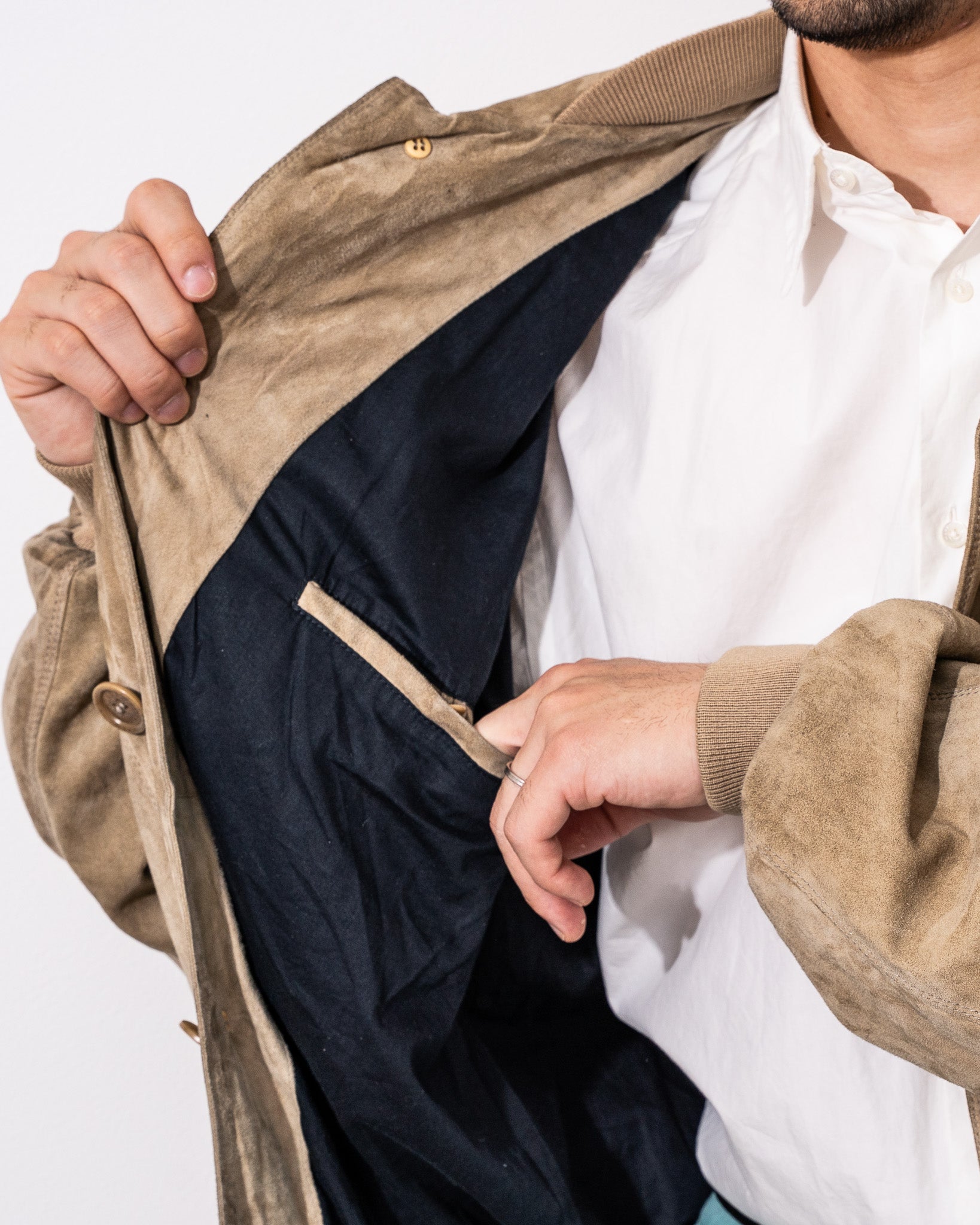 "Italian Vintage" Polyester Suede Jacket