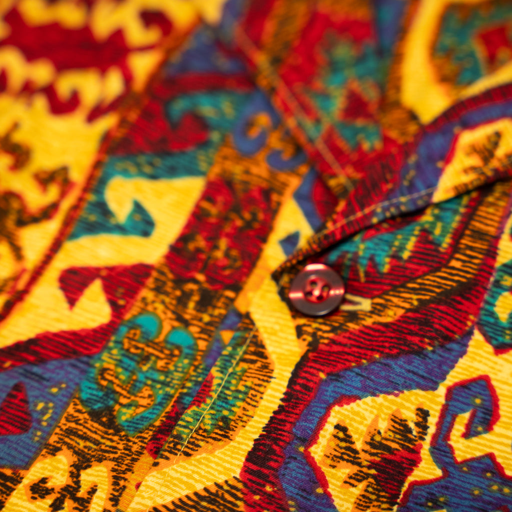 ”KENZO" 80~90s Ethnic Print Shirt