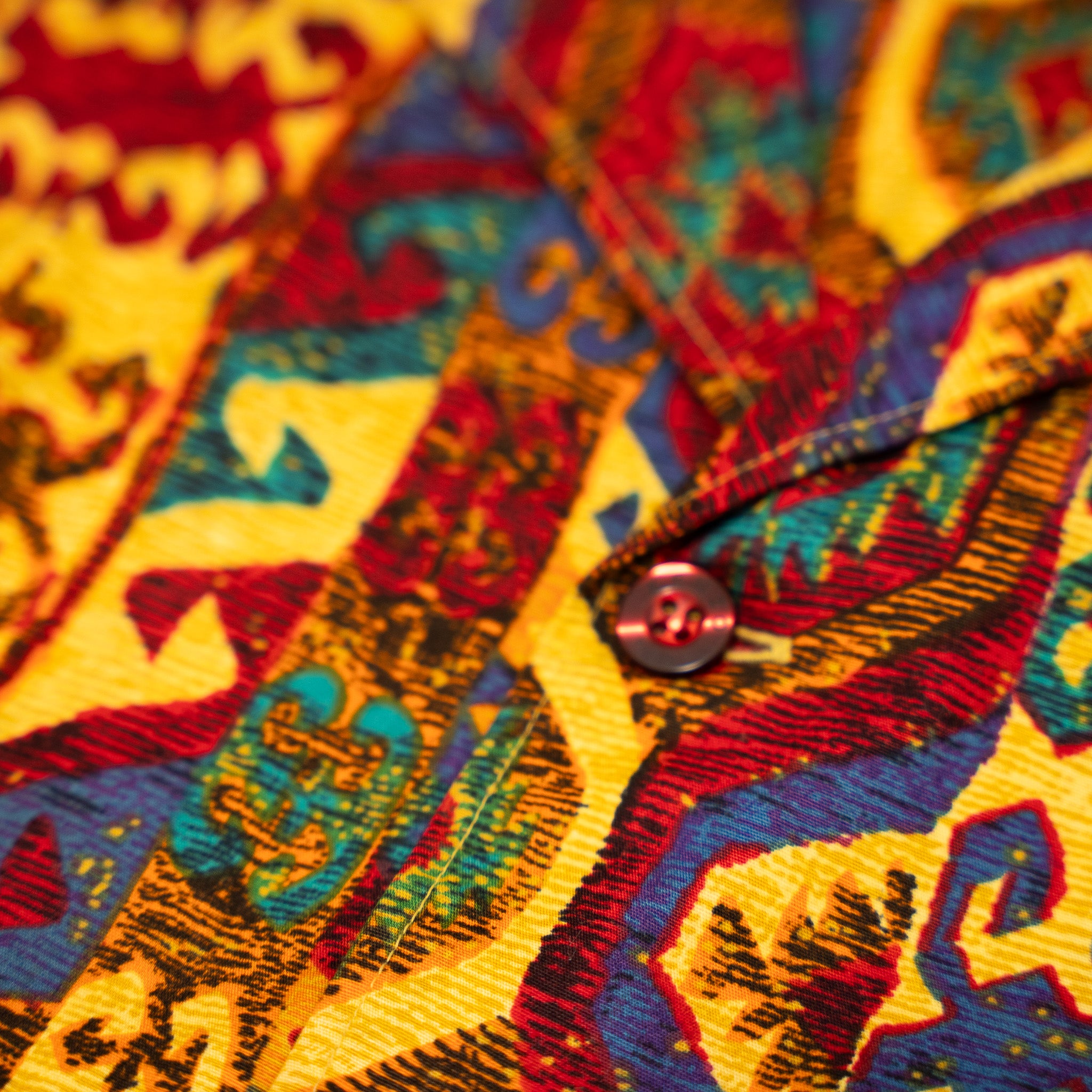 ”KENZO" 80~90s Ethnic Print Shirt