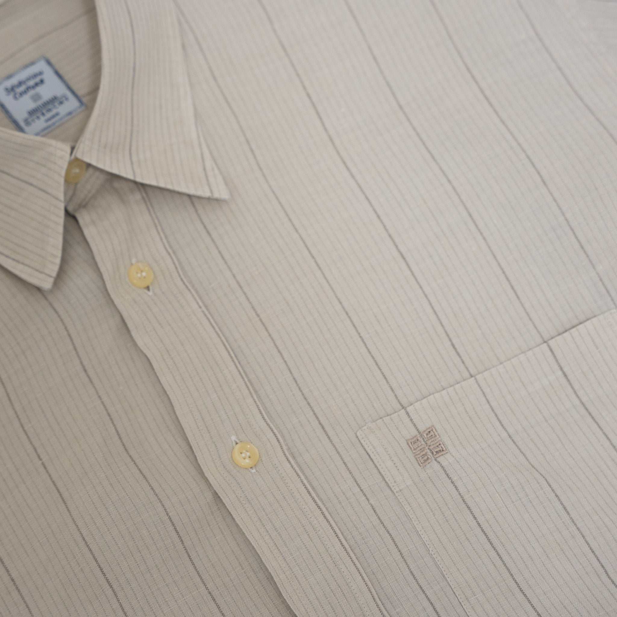 "GIVENCHY" Linen Stripe Long-sleeve Shirt