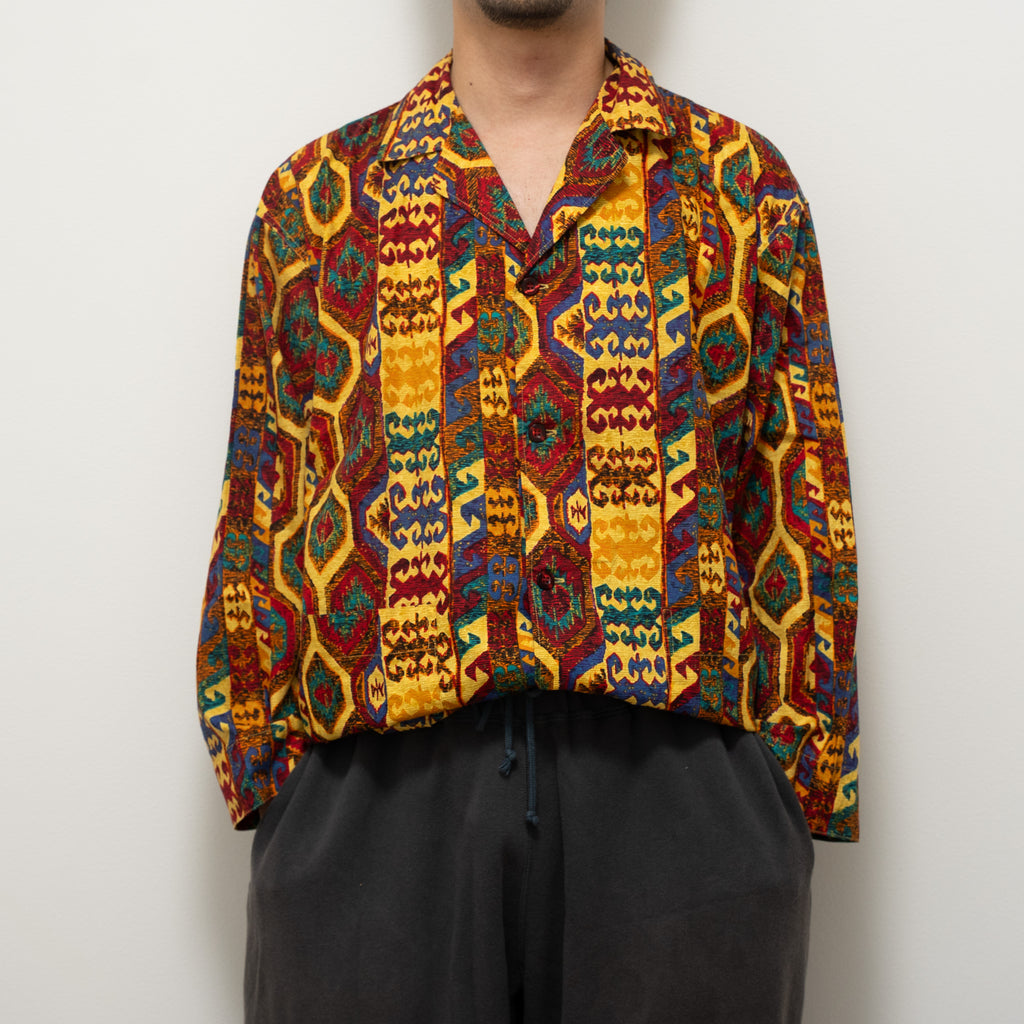 ”KENZO" 80~90s Ethnic Print Shirt