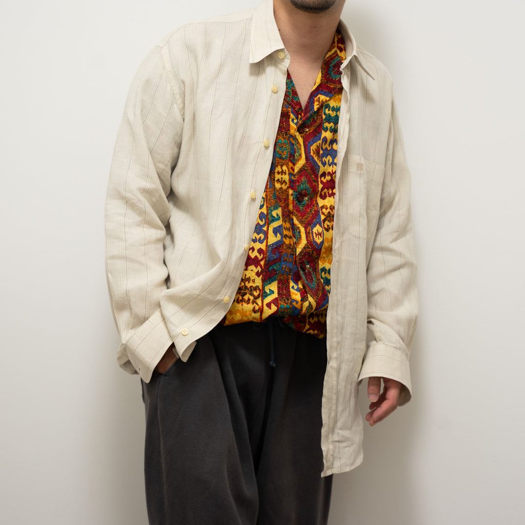”KENZO" 80~90s Ethnic Print Shirt