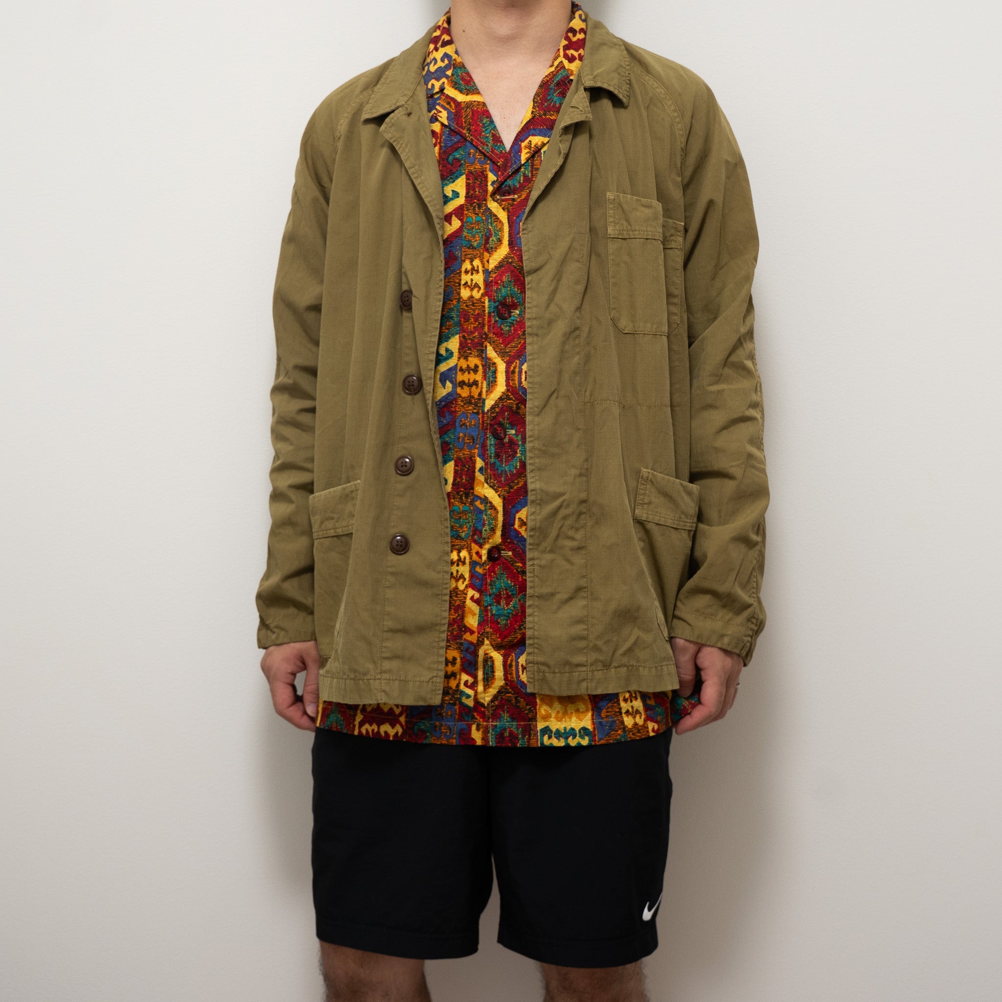 ”KENZO" 80~90s Ethnic Print Shirt