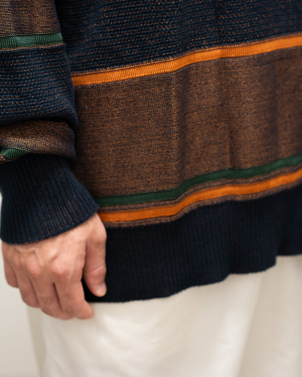 "COGNOMEN" THREE-TONE knit