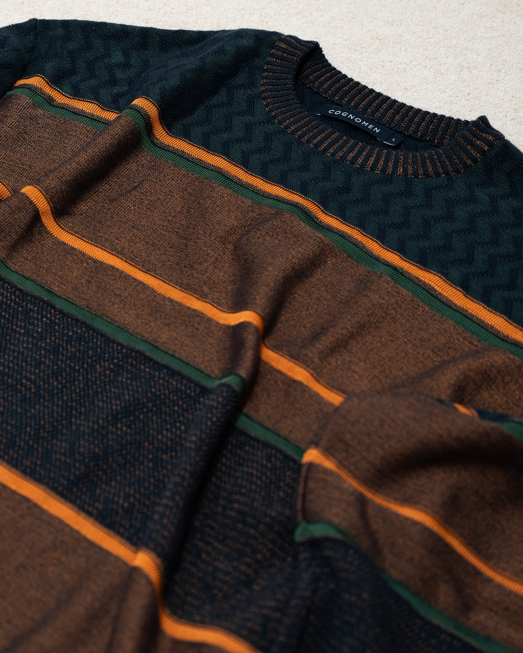 "COGNOMEN" THREE-TONE knit