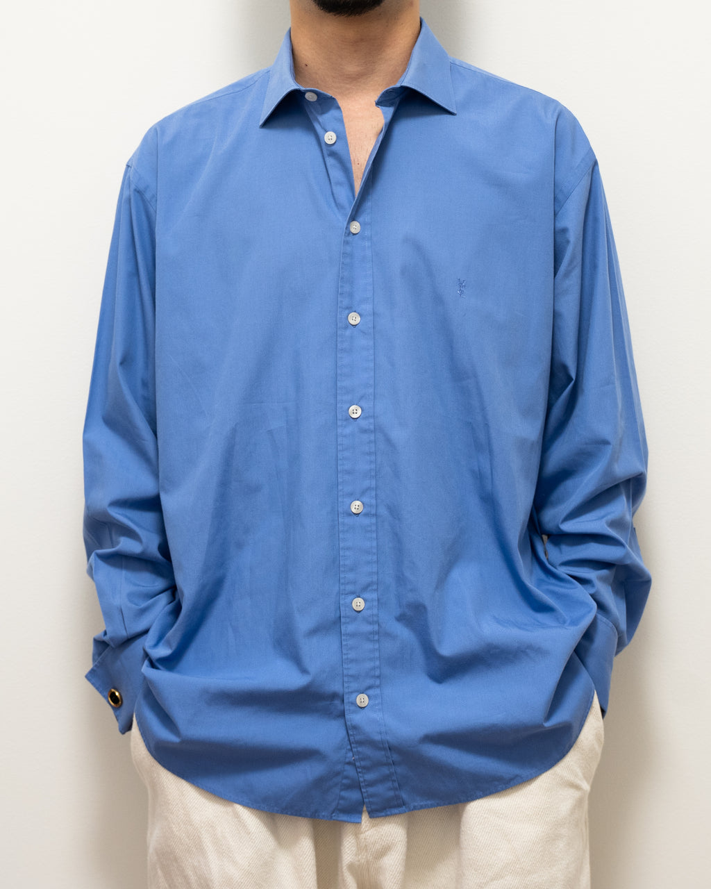 "YVES SAINT LAURENT" 90-00S French Cuff Shirt