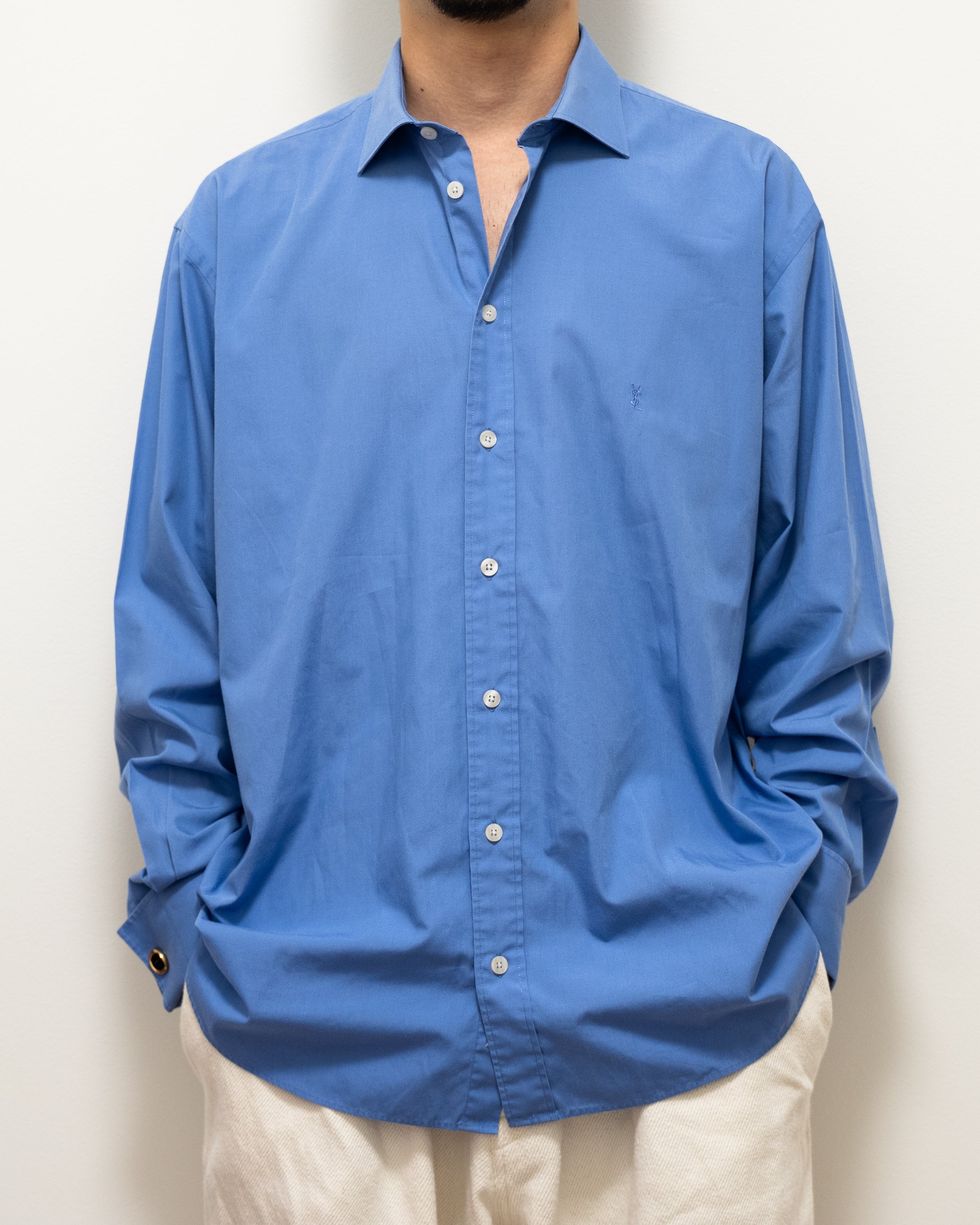 "YVES SAINT LAURENT" 90-00S French Cuff Shirt