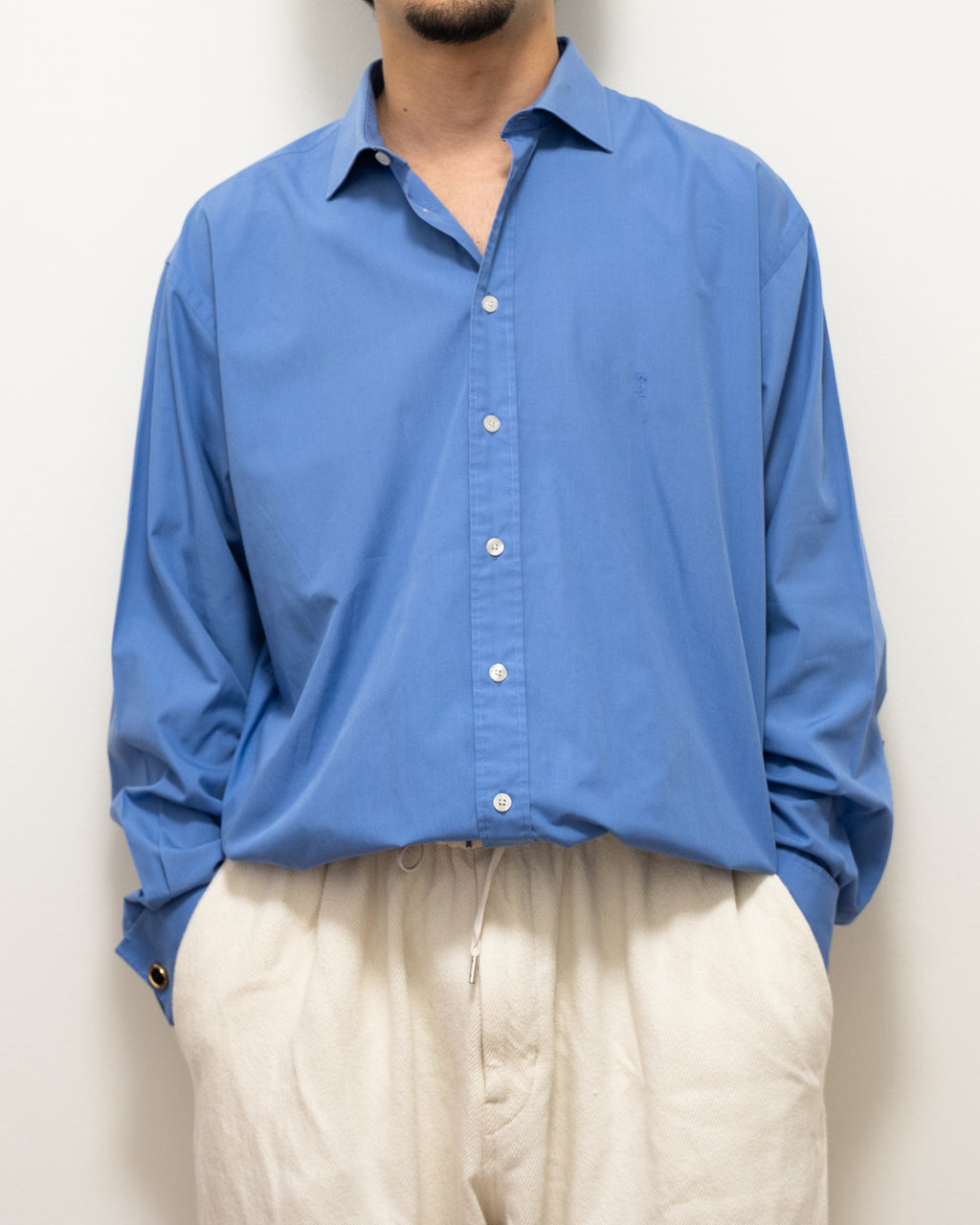 "YVES SAINT LAURENT" 90-00S French Cuff Shirt