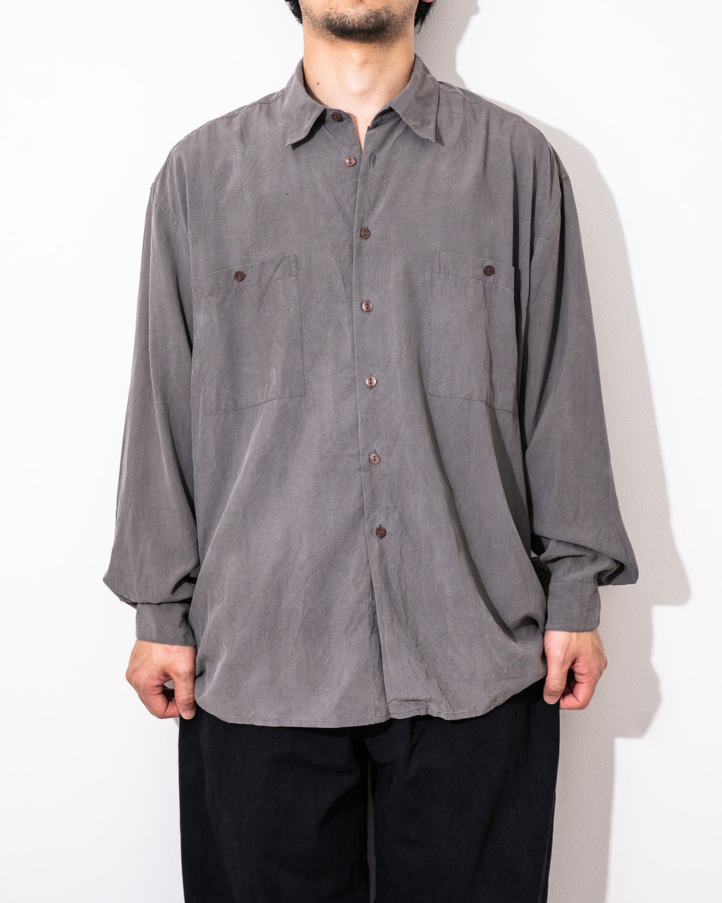 "Vintage" 90's silk long-sleeve shirt