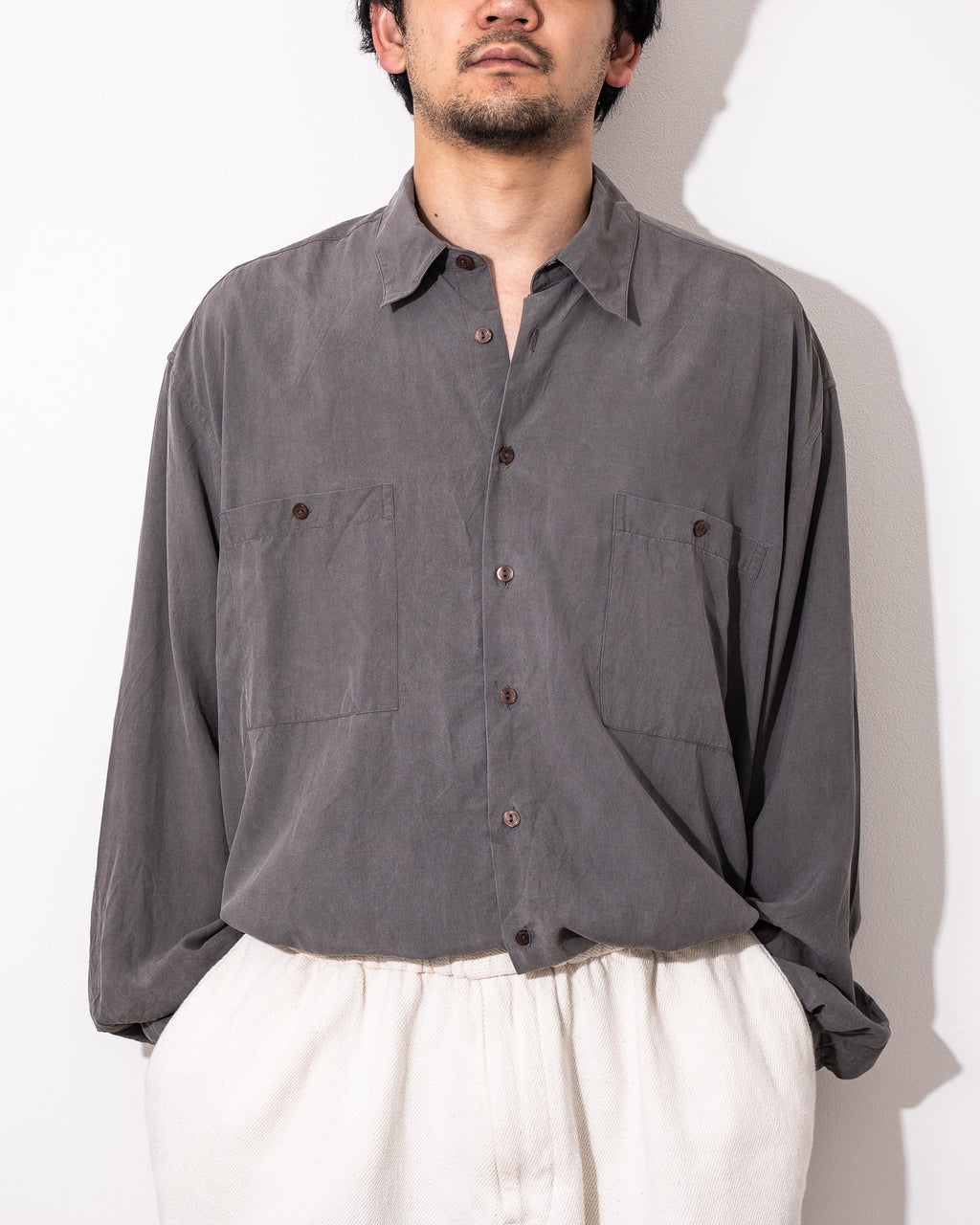 "Vintage" 90's silk long-sleeve shirt