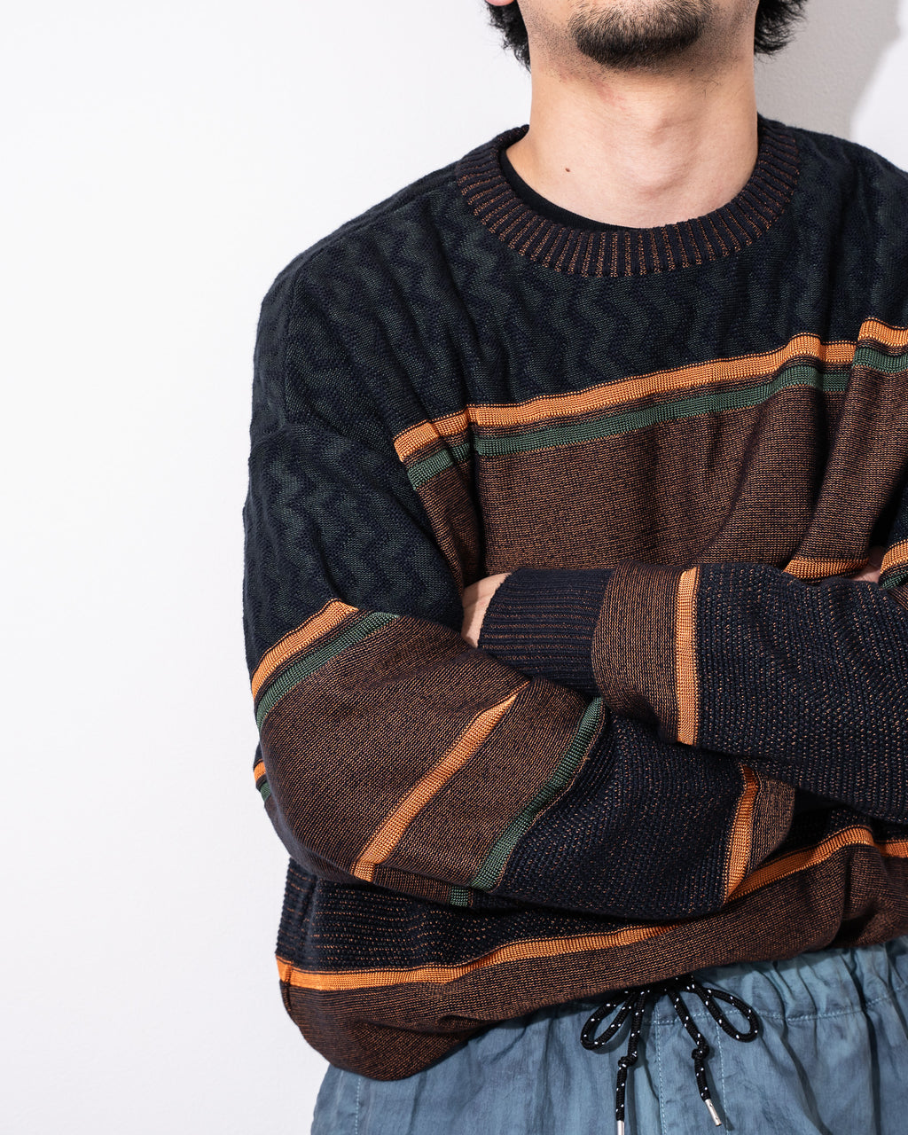 "COGNOMEN" THREE-TONE knit