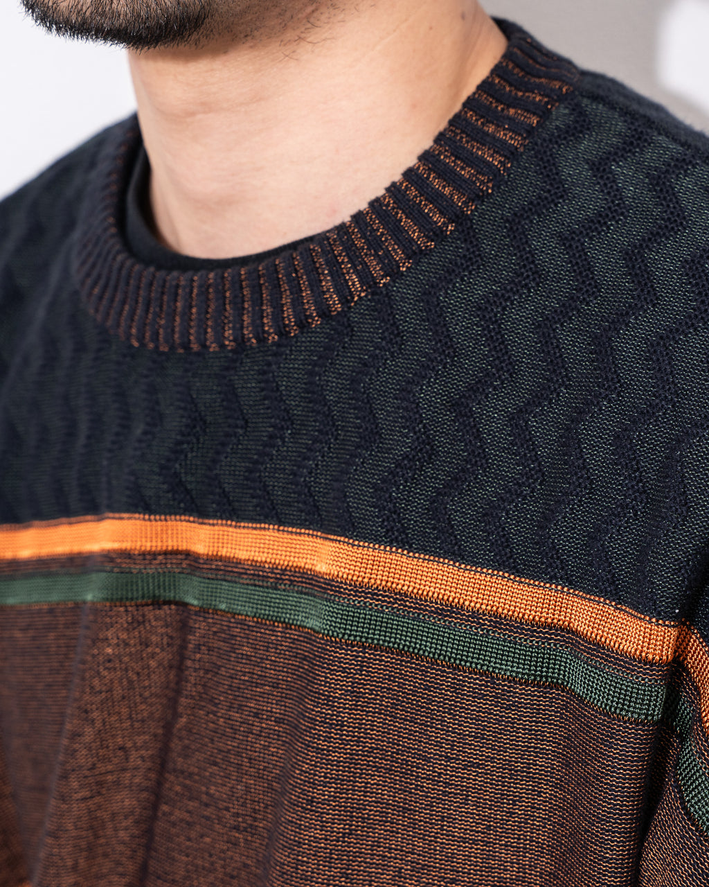 "COGNOMEN" THREE-TONE knit