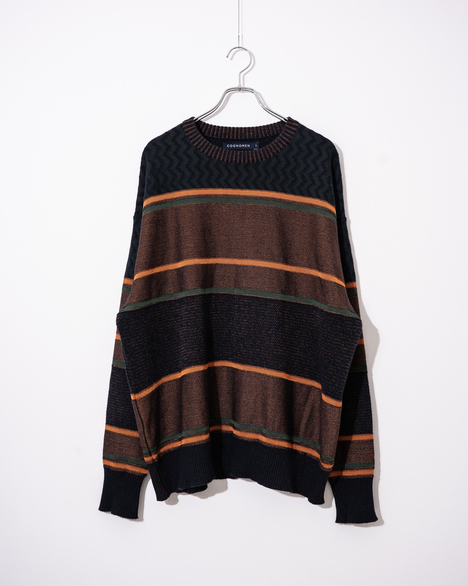"COGNOMEN" THREE-TONE knit