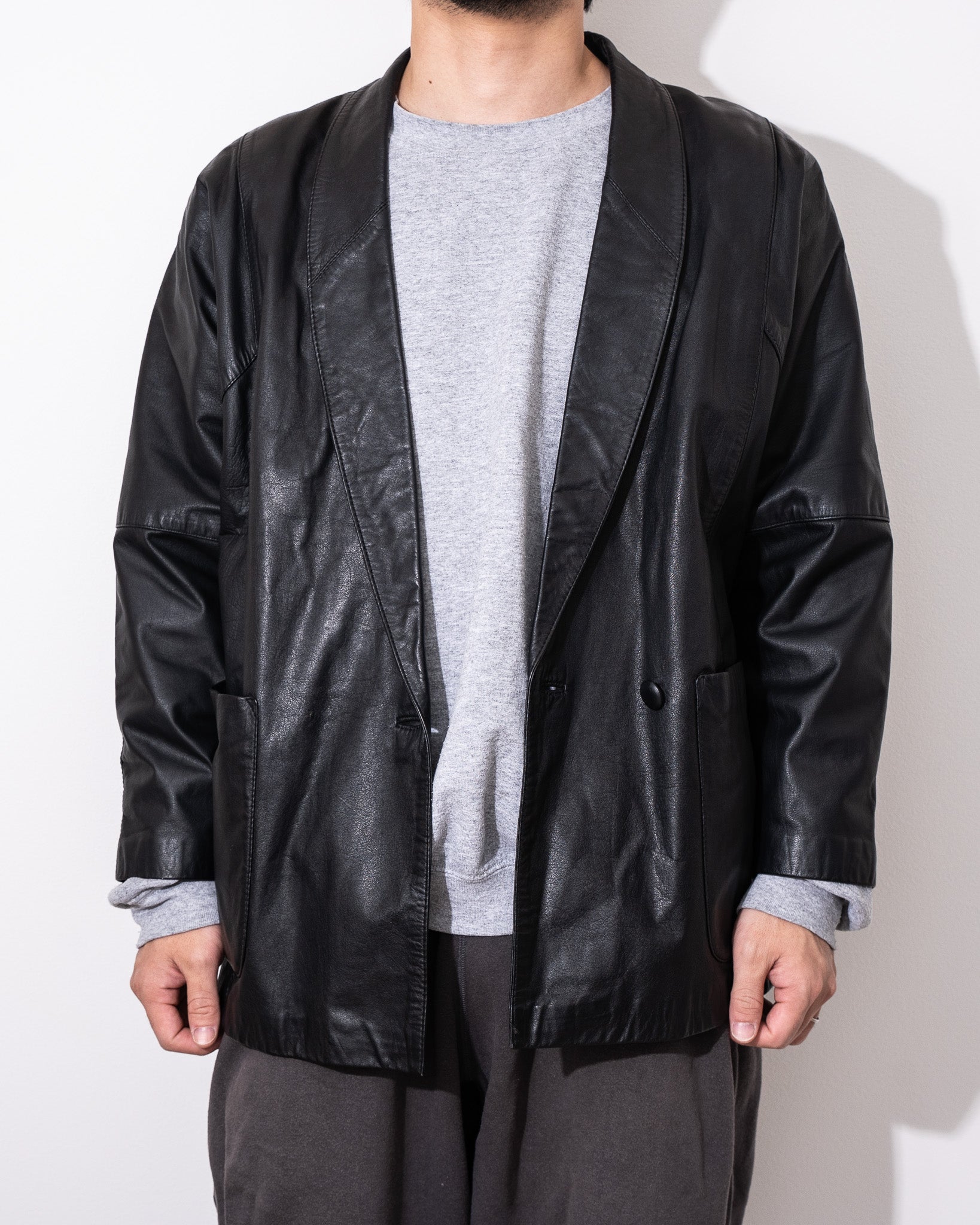 "NORTH BEACH LEATHER" double Leather Jacket