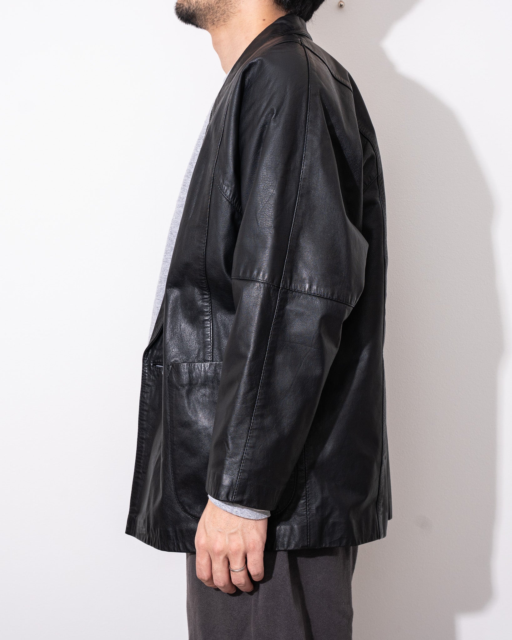 "NORTH BEACH LEATHER" double Leather Jacket