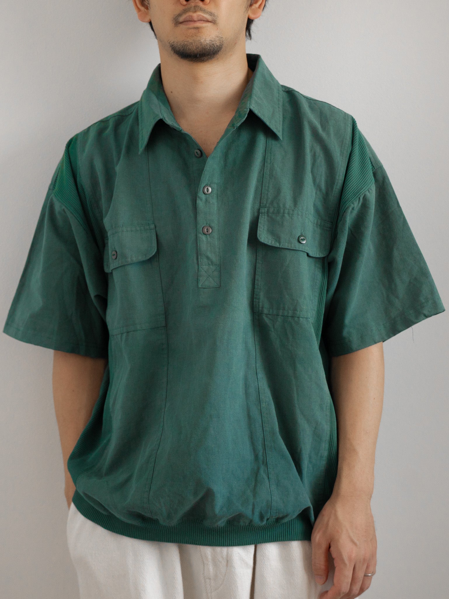 "Euro Vintage" 1990's Panelled Short-sleeve Polo Shirt