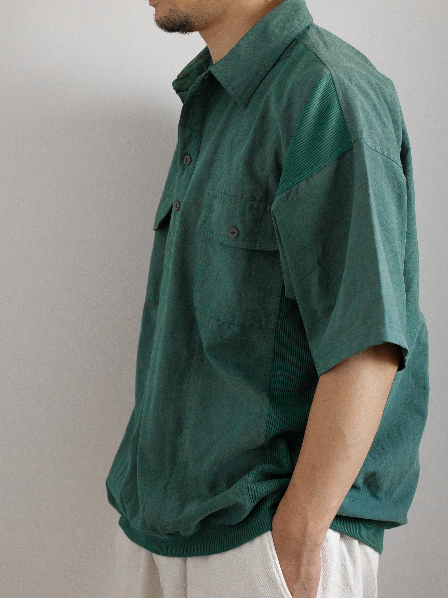 "Euro Vintage" 1990's Panelled Short-sleeve Polo Shirt