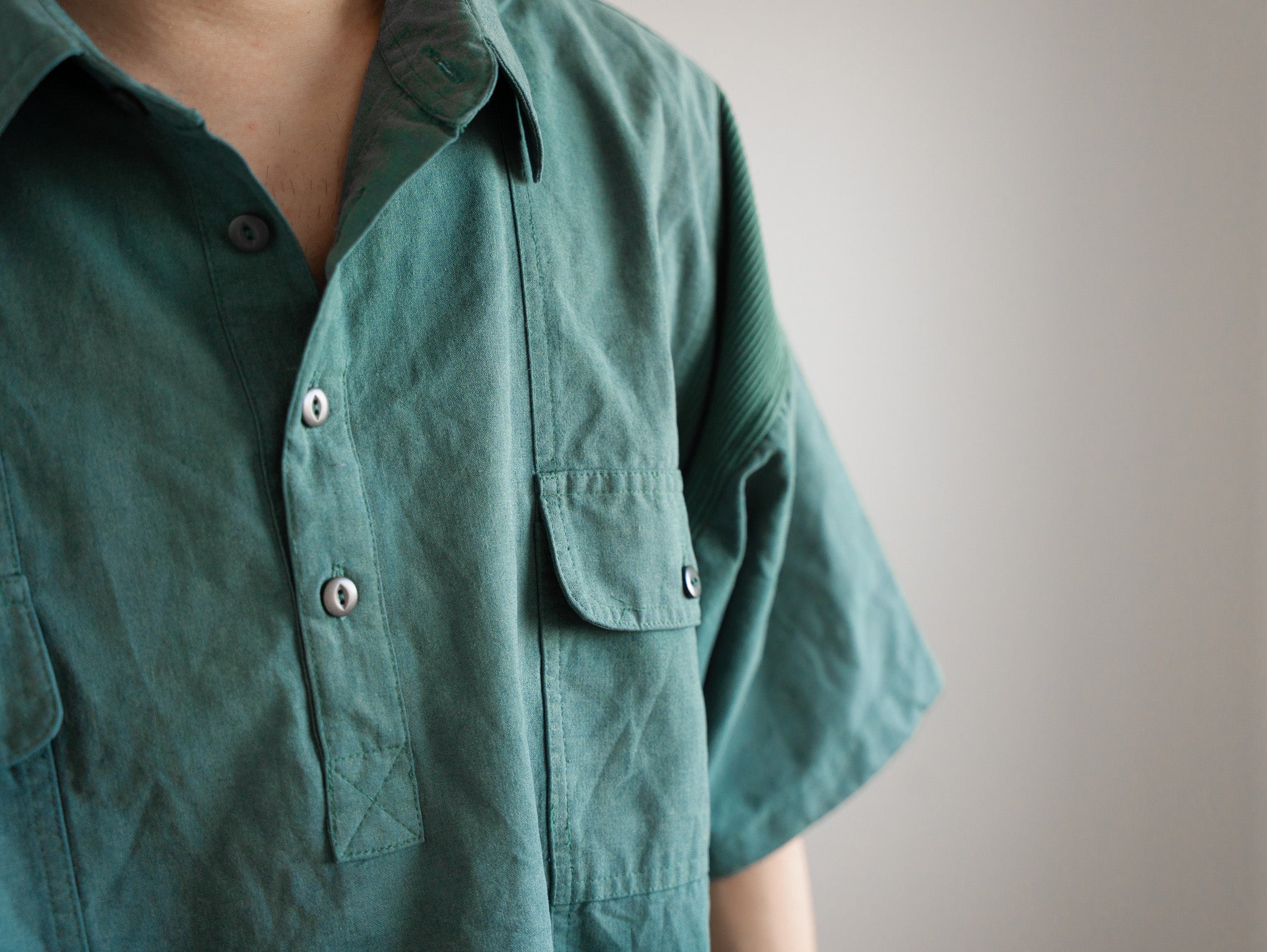 "Euro Vintage" 1990's Panelled Short-sleeve Polo Shirt