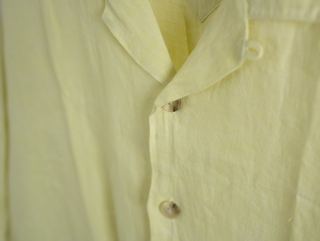 "KENZO" 1990s Open Collar Linen Short-sleeve Shirt