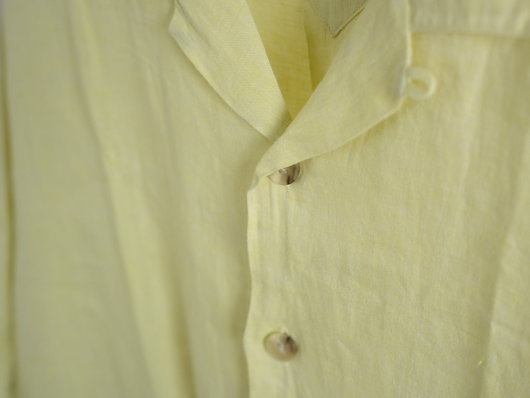 "KENZO" 1990s Open Collar Linen Short-sleeve Shirt